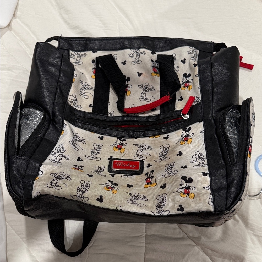 Disney Mickey Mouse Black and Cream Backpack